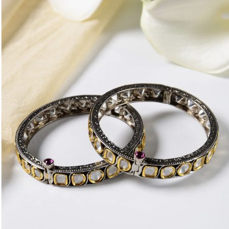 Victorian Polki Kangan(Set of Two)