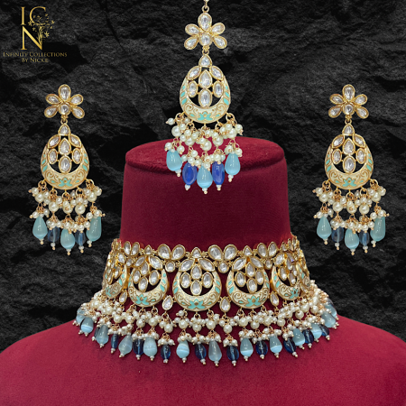 Meenakari Kundan Set