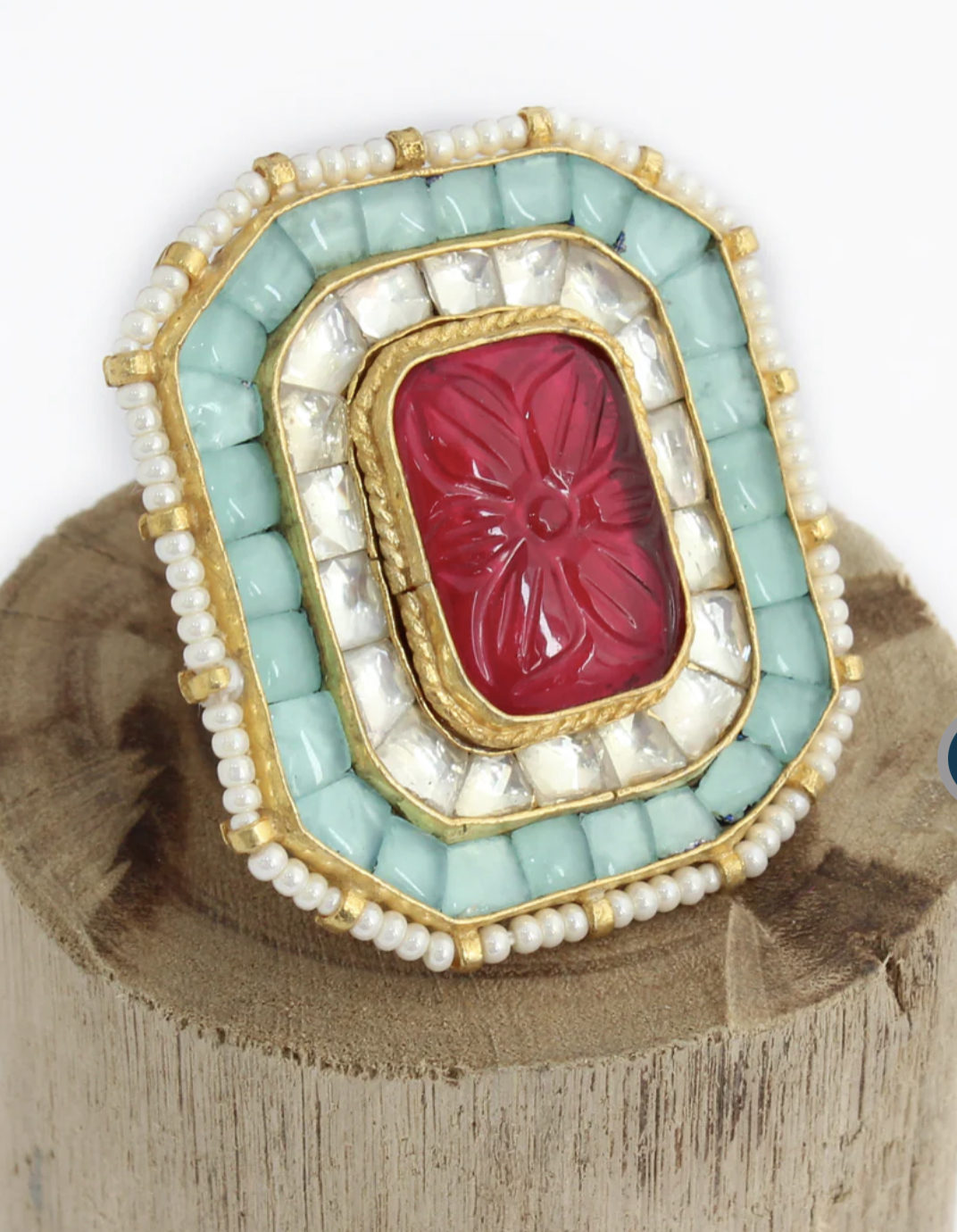 Pacchi Kundan ring - Multi