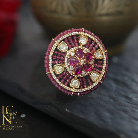 Polki Kundan ring