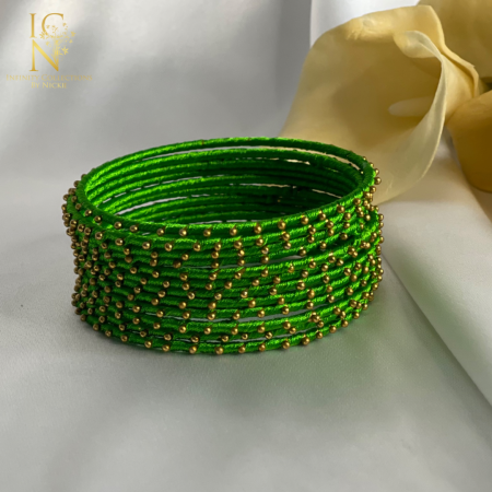 Green Thread Bangles ( Pack of 12)