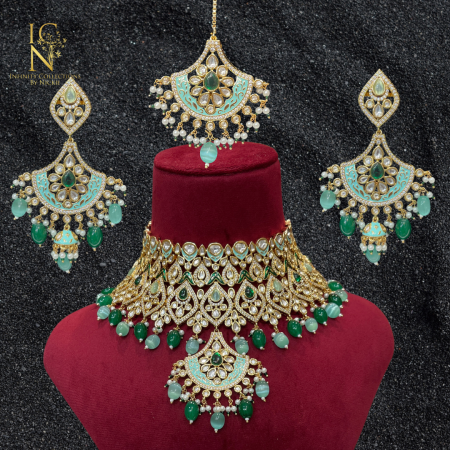 Bridal Meenakari Kundan set