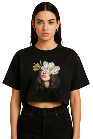 Women art black - Crop Top