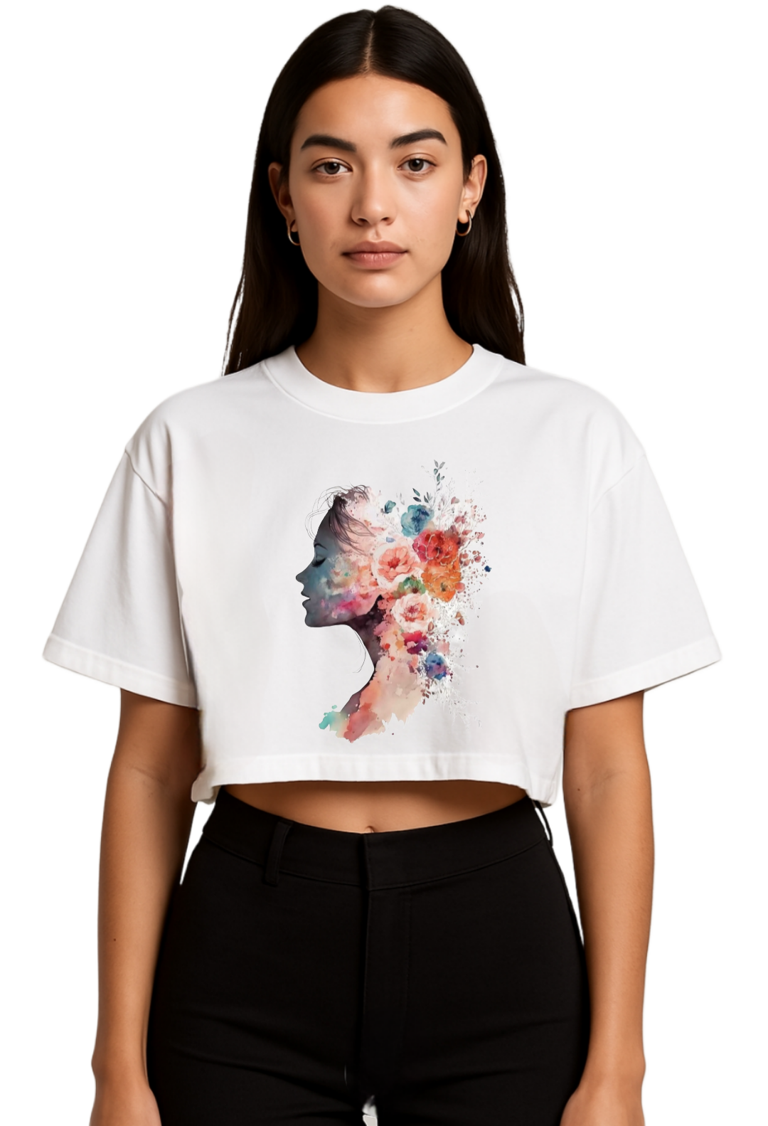 Women floral art crop top - Image 3