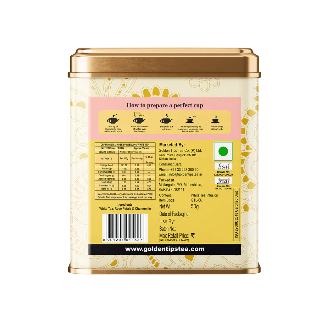 Chamomile & Rose Darjeeling White Tea - Image 2