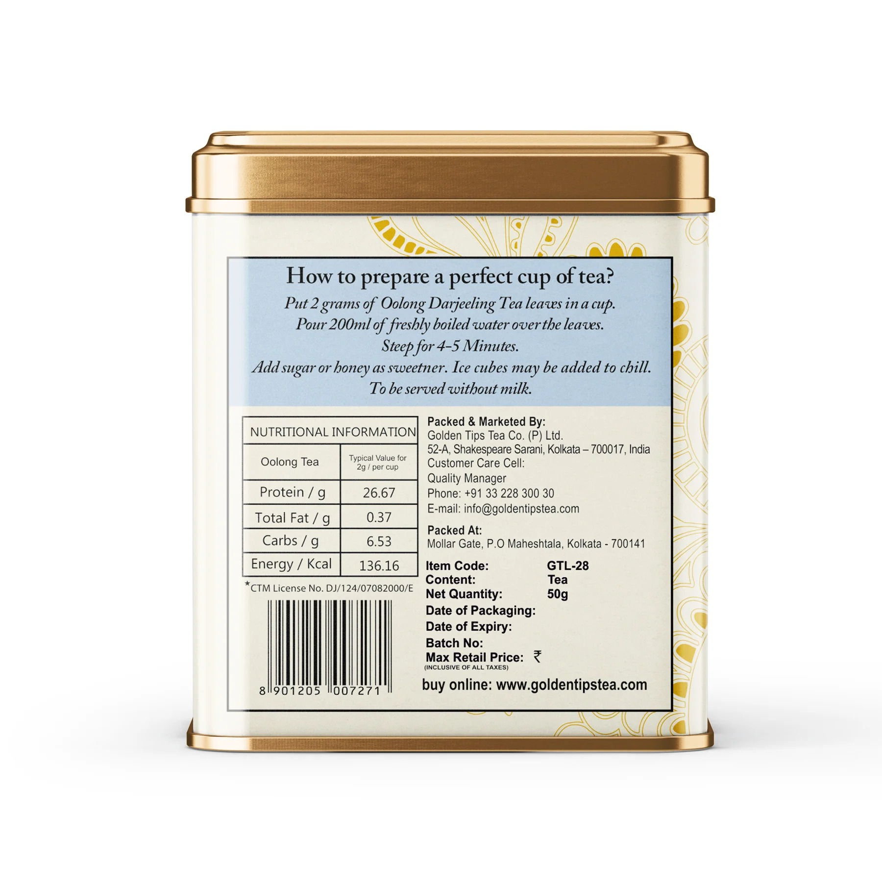 Sparkling Oolong Tea - Tin Can - Image 5