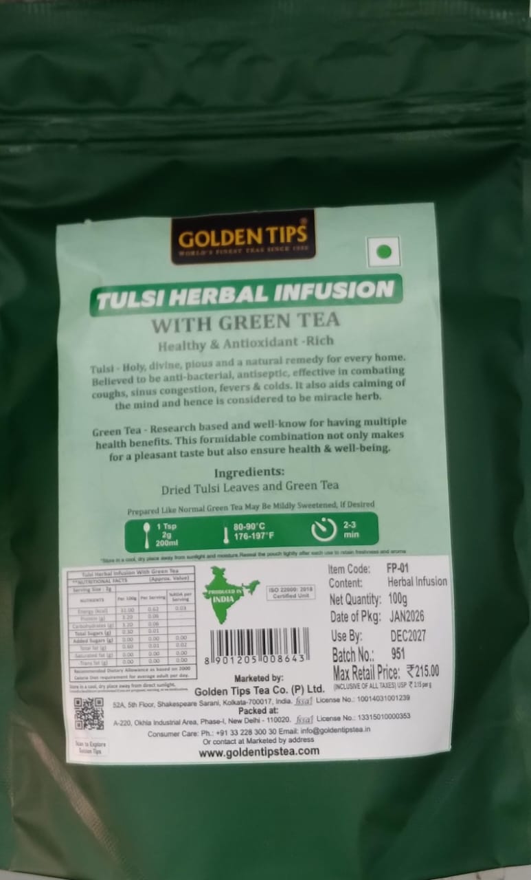 Tulsi Herbal Infusion with Green Tea